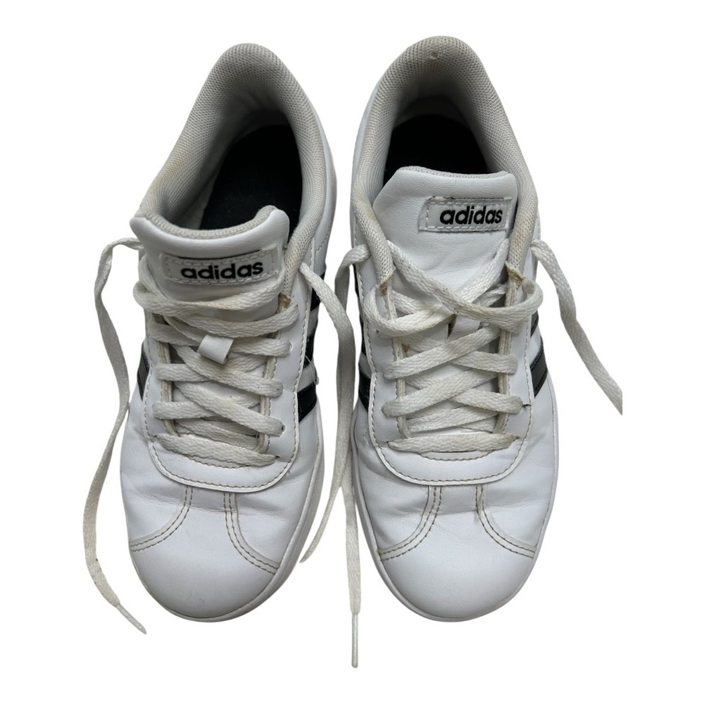 Adidas Classic Size 4 White and Black Sneakers